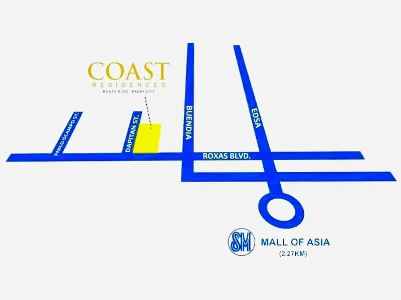 Coast Residences - 2 Bedroom With Balcony Facing Mall Of Asia, Manila Bay & Pool View Aparthotel Pasay
